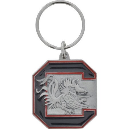 Hillman HILLMAN NCAA Tempered Steel Gray Split Ring Keychain 711169